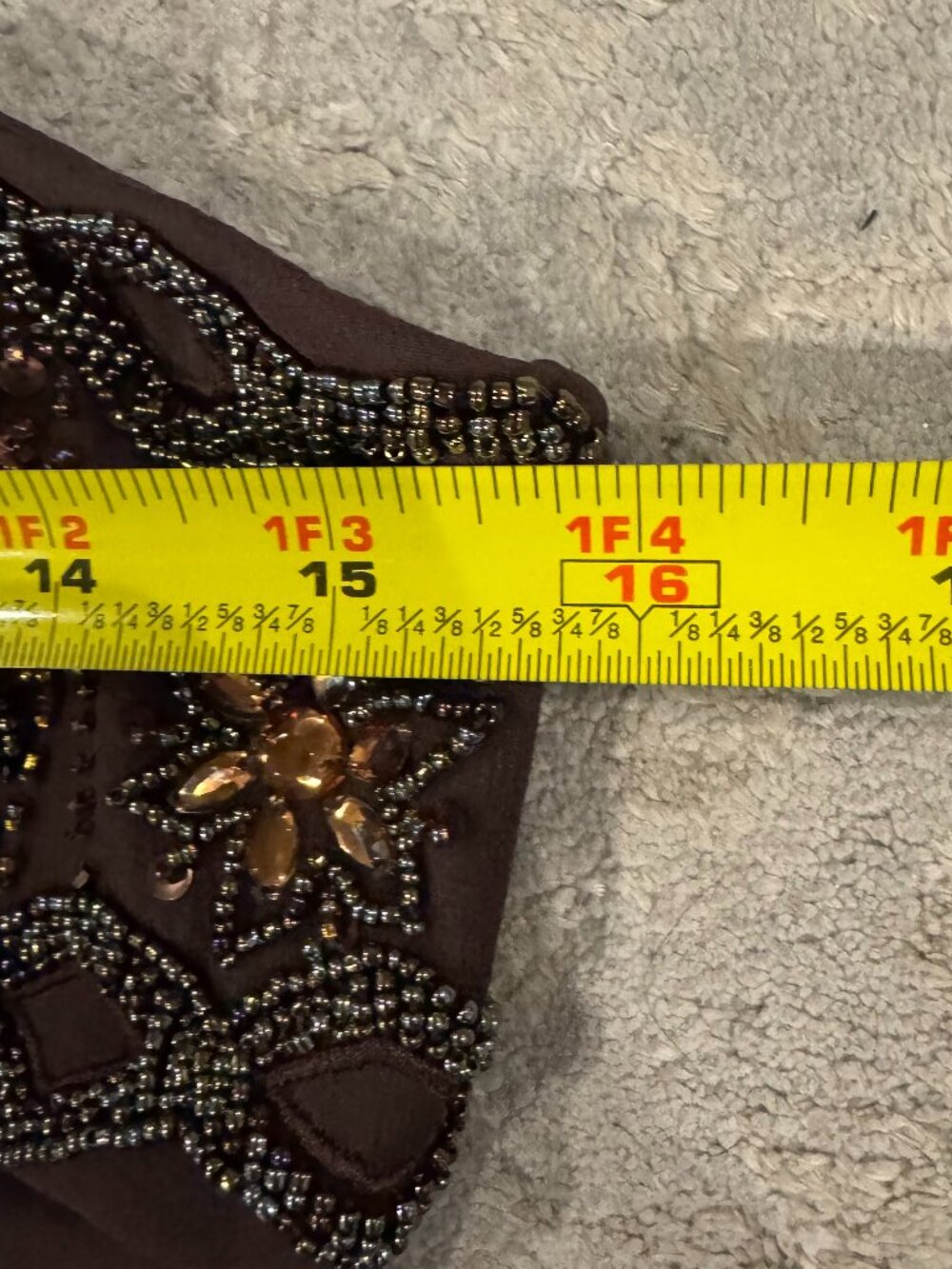 Sue Wong Dress Y2K Sexy Beaded 45 Flapper Coffee Brown Chocolate Midi SILK New - Picture 13 of 16